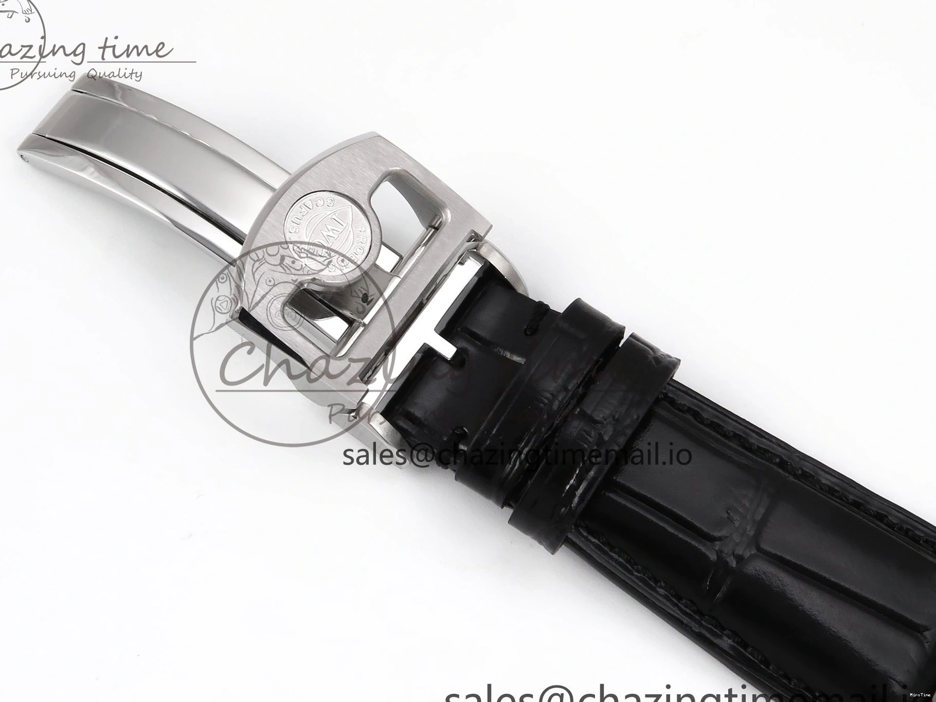 MIROTIME 0127 Portugieser Automatic SS IW501704 APSF 1:1 Best Edition Blue Dial on Black Leather Strap A HighPerformance 7008